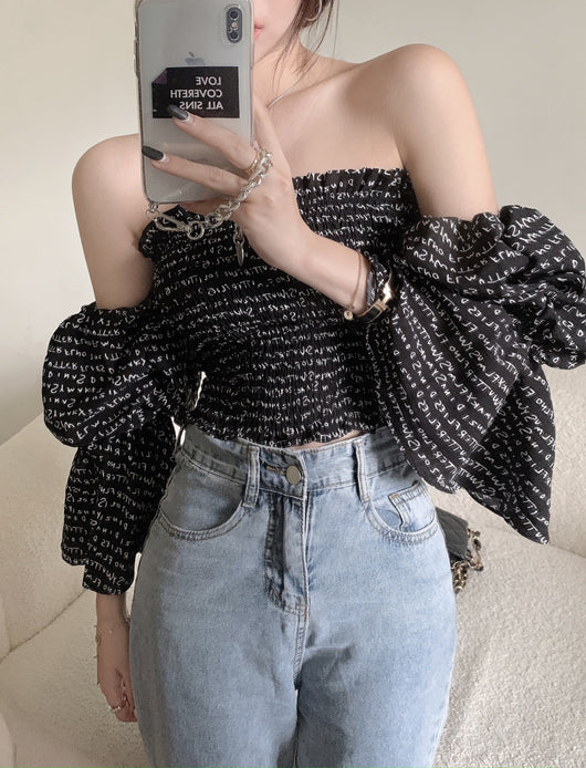 Blusa Palabra de Carácter con Mangas Abullonadas Versátil - Image 2