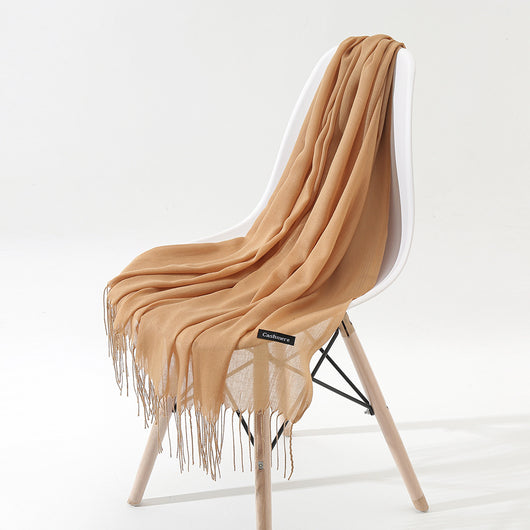 Bufanda Chal de Cachemira Otoño Invierno - Diseño Minimalista con Flecos - Image 17