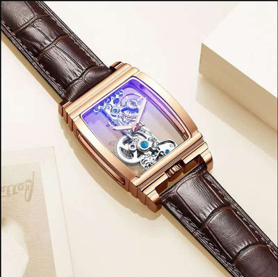 Reloj Mecánico para Hombre con Esfera Transparente y Resistencia al Agua - Image 6