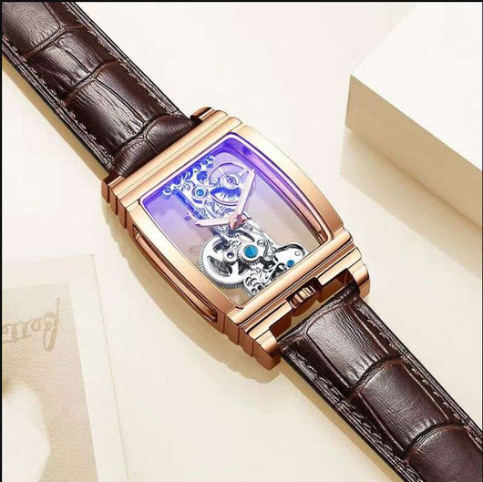 Reloj Mecánico para Hombre con Esfera Transparente y Resistencia al Agua - Image 6