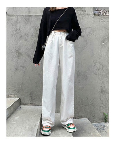 Pantalón Ancho de Tiro Alto con Hebilla Ajustable - Image 11