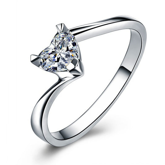 Anillo de Diamante para Mujer en Oro Blanco 950 - 30 Puntos