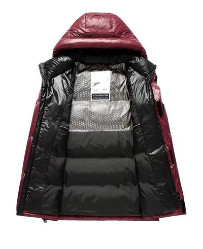 Chaqueta de Plumón Invierno Hombre con Grafeno - Abrigo Térmico Impermeable Negro y Dorado - Image 13
