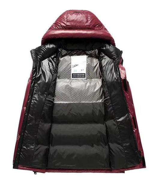 Chaqueta de Plumón Invierno Hombre con Grafeno - Abrigo Térmico Impermeable Negro y Dorado - Image 13