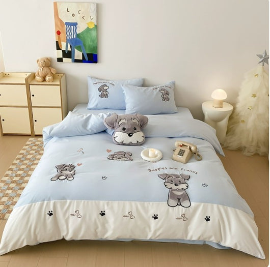 Set de Cuatro Paños de Algodón Grueso con Diseño Schnauzer - Image 11