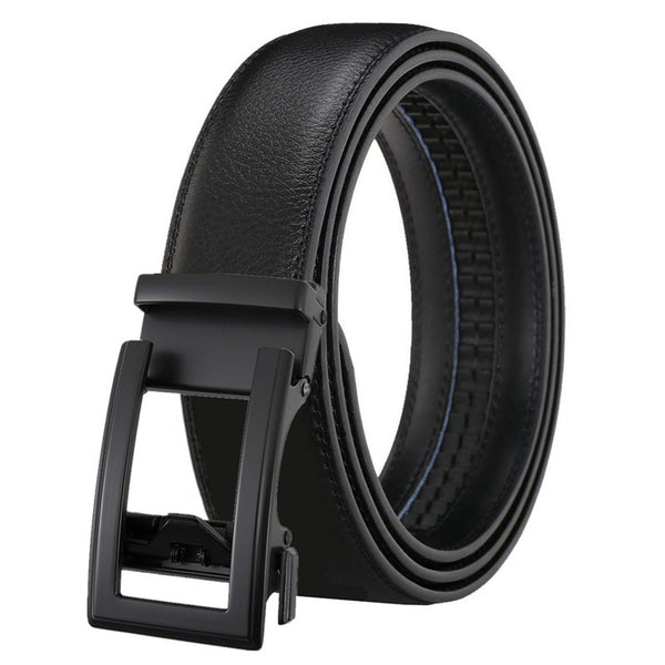 Cinturón de Cuero para Hombre con Hebilla Automática - Doble Capa de Cuero Vacuno - Image 6