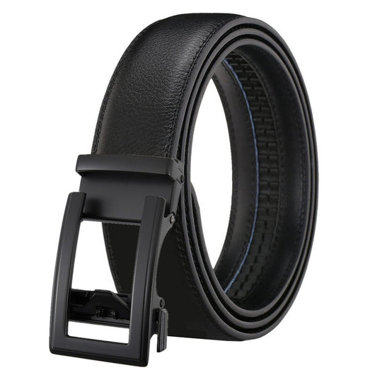 Cinturón de Cuero para Hombre con Hebilla Automática - Doble Capa de Cuero Vacuno - Image 6