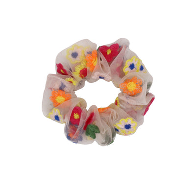 Moño para Cabello con Flores Bordadas en Malla - Image 10