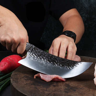 Cuchillo Deshuesador Profesional con Doble Hoja de Acero y Mango de Madera