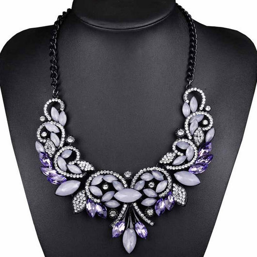 Collar Flor de Aleación de Diamante para Mujeres - Image 6