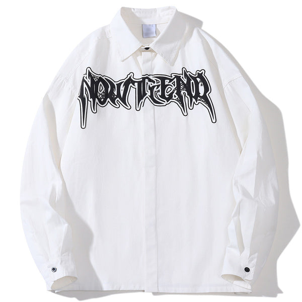 Camiseta Estampada de Letras Manga Larga para Hombre - Estilo Urbano