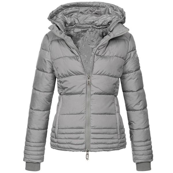 Chaqueta de Algodón Coreana Suelta con Capucha