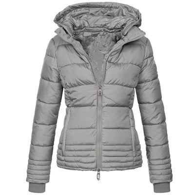 Chaqueta de Algodón Coreana Suelta con Capucha