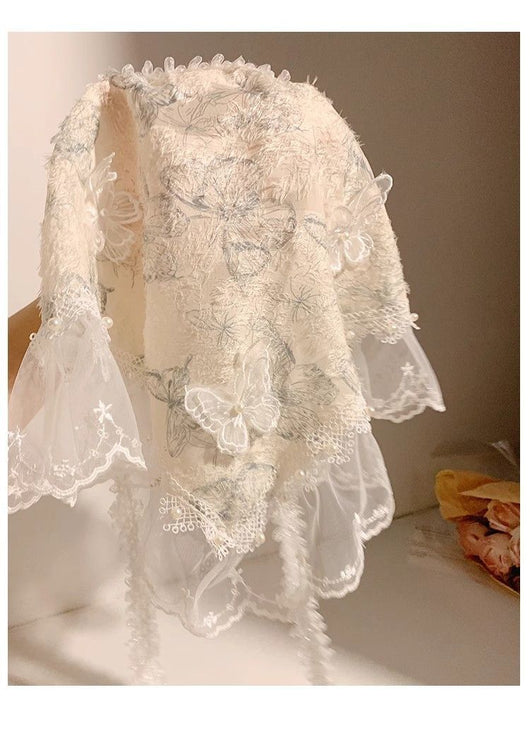 Pañuelo Triangular de Encaje Mariposa para Mujer - Image 8
