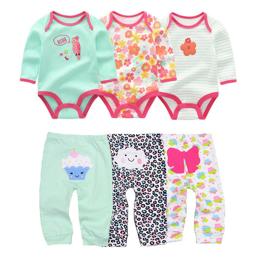 Conjuntos de Bodys y Pantalones de Algodón para Bebé Niña - Image 2