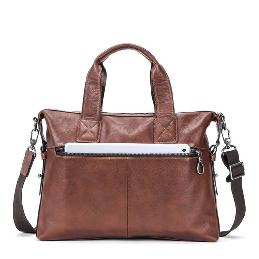 Maletín de Cuero Curtido al Vegetal para Computadora - Bolso Profesional Casual para Hombre - Image 8