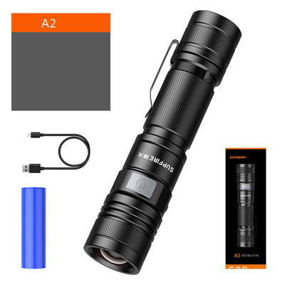 Linterna LED Táctica Recargable USB con Zoom para Defensa Personal y Actividades Nocturnas - Image 5