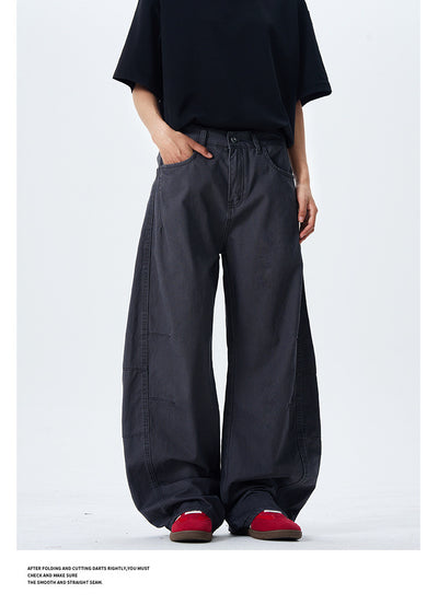 Culotes Retro Americanos Holgados con Pliegues para Hombre - Image 13