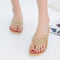 Sandalias Talla Grande con Detalles de Perla y Hoja