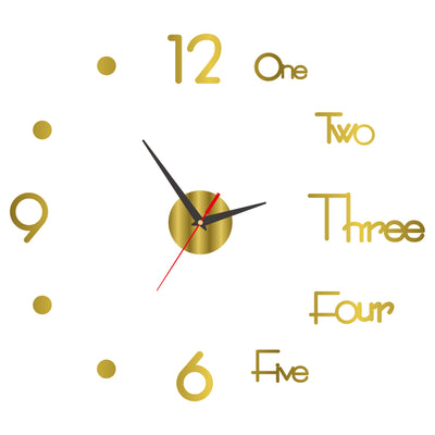 Reloj de Pared Digital Silencioso Nórdico - Adhesivo Decorativo Acrílico - Image 12