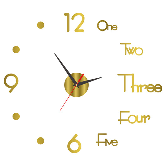 Reloj de Pared Digital Silencioso Nórdico - Adhesivo Decorativo Acrílico - Image 12
