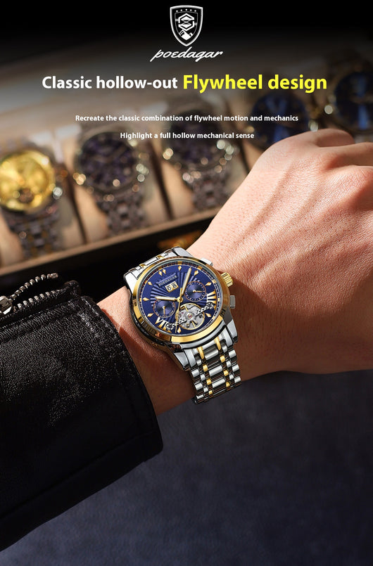 Reloj Automático Mecánico Impermeable Multifuncional para Hombre - Image 20