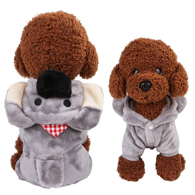 Ropa para Perros Terciopelo Coral con Diseño de Alce y Vaca - Image 10