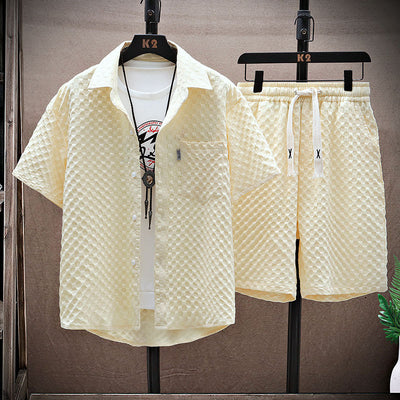 Conjunto de Camisa y Pantalón Ice Silk para Hombre - Image 11