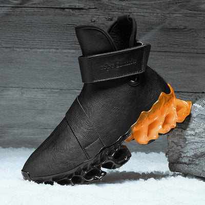 Bota de Trabajo para Hombre en Cuero con Caña Alta y Microfibra Aterciopelada - Image 9