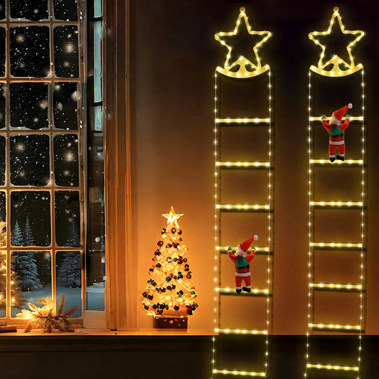 Decoración Navideña Papá Noel en Escaleras con Luces LED Multicolor Resistente al Agua - Image 2