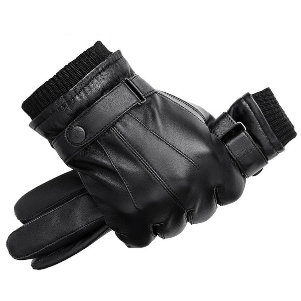 Guantes de Cuero de Borrego Acolchados para Hombre - Calidez Extrema
