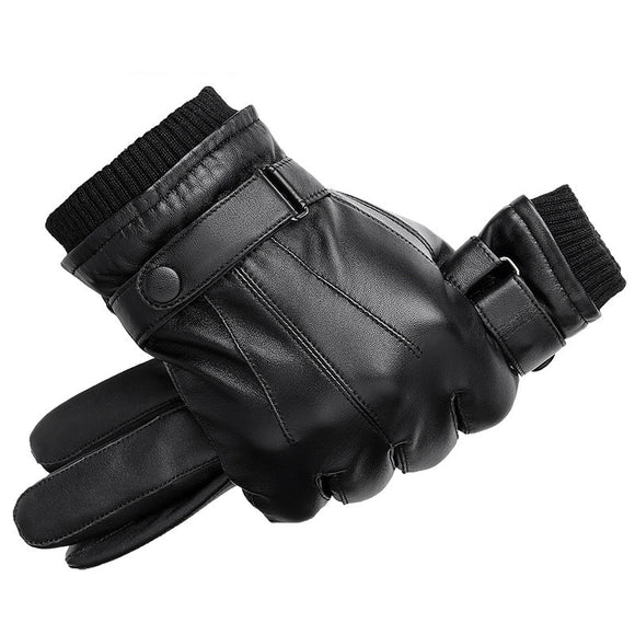 Guantes de Cuero de Borrego Acolchados para Hombre - Calidez Extrema
