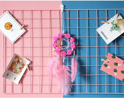 Atrapasueños con Plumas de Avestruz Rosa - Carillón Decorativo para Habitación - Image 9