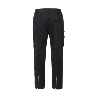 Pantalón Cargo Negro con Cremalleras y Bolsillos Múltiples - Estilo Hip-hop Urbano - Image 2