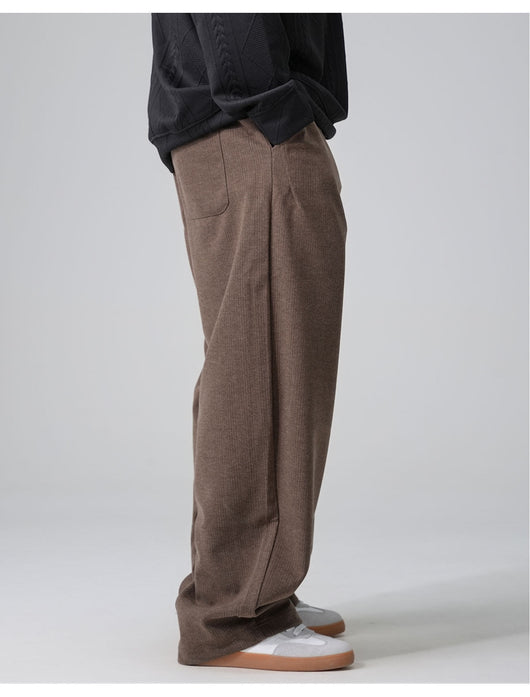 Pantalones Casuales Holgados con Cordón Ajustable y Forro Polar - Image 17
