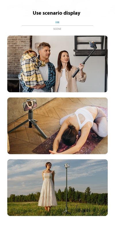 Soporte Selfie Stick con Bluetooth Integrado para Transmisión en Vivo - Image 12