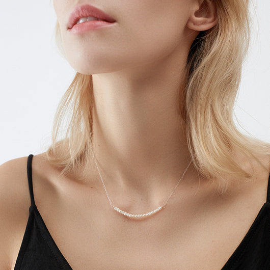 Collar de Perlas de Agua Dulce - Cadena Escote Delicado