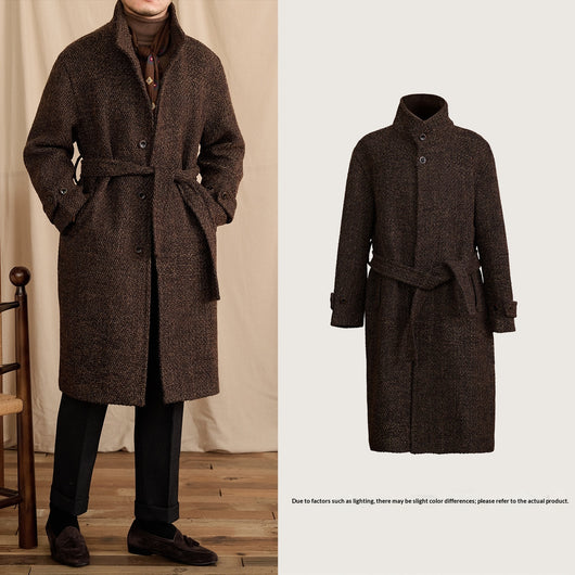 Abrigo Largo de Invierno con Cuello Alzado Formal - Image 8