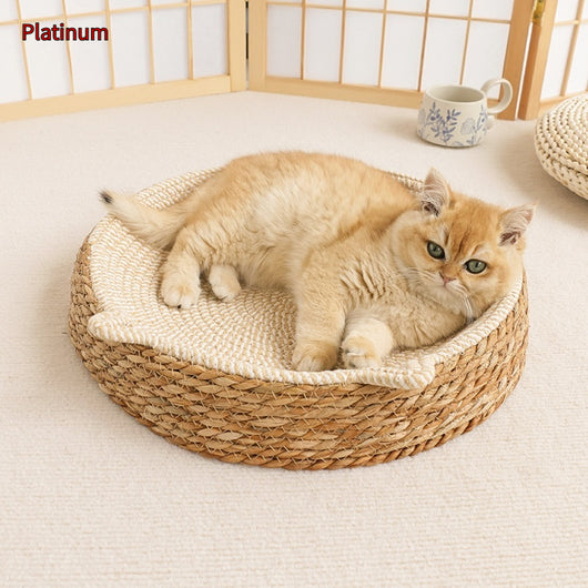 Nido de Ratán para Gatos con Cojín de Algodón - Uso Todo el Año - Image 6