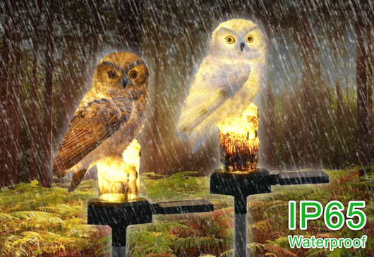 Lámpara Solar de Búho para Jardín - Luz LED Decorativa Impermeable Navideña - Image 9