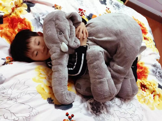 Pink 60cm and yellow 40cm elephant plush dolls, soft comfort pillows for babies and kids. - Image 113