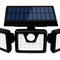 112 LED Three-Head Rotatable Solar Wall Light