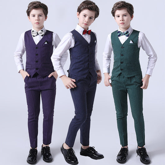 Conjunto de Verano para Niños: Chaleco y Pantalón a Rayas