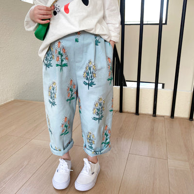 Pantalones Infantiles Estilo Floral con Diseño de Flores Rotas - Image 5