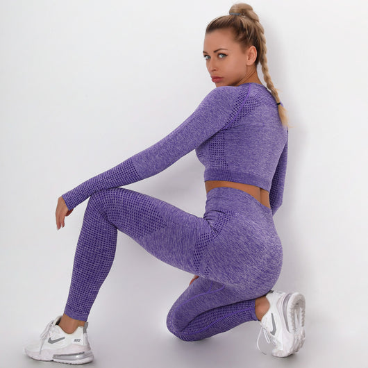 Conjunto Deportivo Ajustado con Estampado Jacquard de Puntos - Image 6