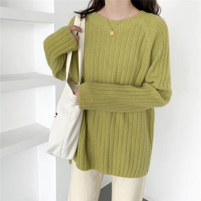Suéter Suelto de Punto Liso para Mujer - Manga Larga Cómoda - Image 10