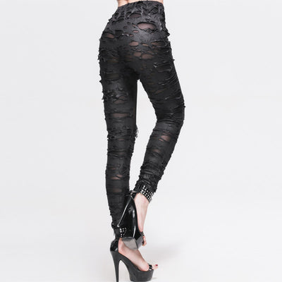 Leggings Ajustados con Malla y Detalles Desgarrados Estilo Ghost Claw - Image 10