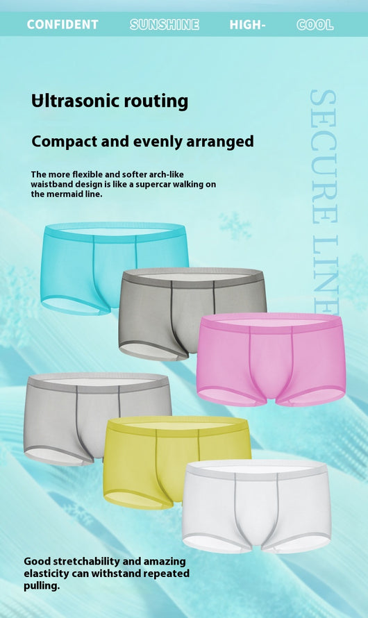 Bóxers Ultrafinos de Seda Helada para Hombre - Cintura Baja Sexy de Secado Rápido - Image 19