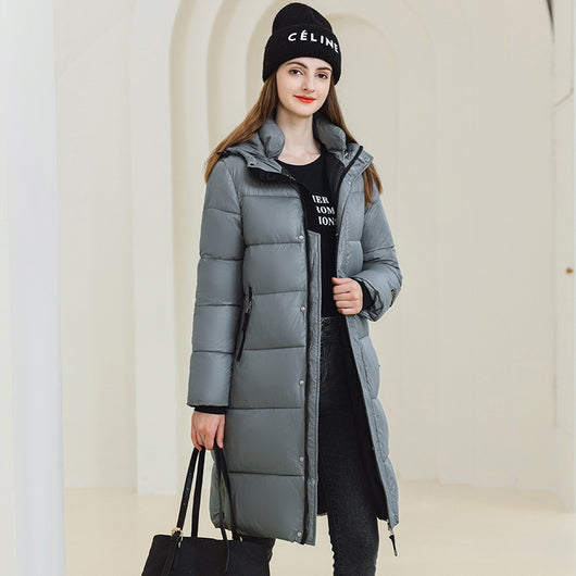 Abrigo Largo de Invierno con Capucha y Bolsillos - Chaqueta de Algodón para Mujer - Image 6