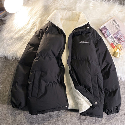 Abrigo Acolchado Estilo Hong Kong con Forro Polar - Chaqueta Suelta de Algodón - Image 4